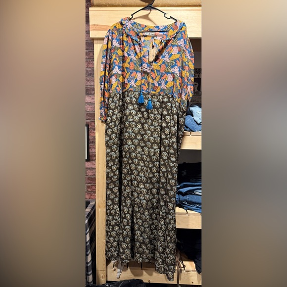 NATURAL LIFE Dresses & Skirts - NATURAL LIFE Long  Sleeved Tiered Maxi  Dress
